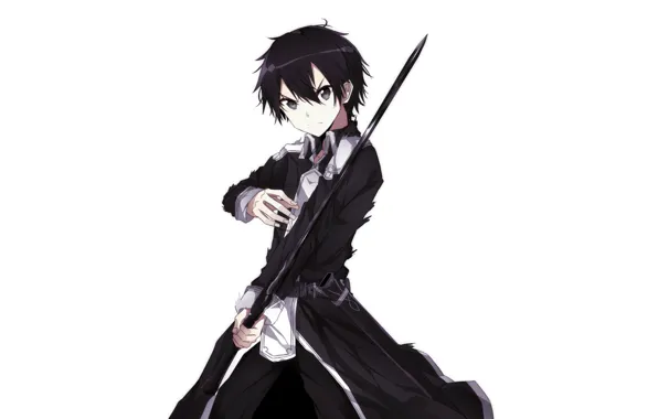 Аниме, арт, Sword Art Online, Кирито