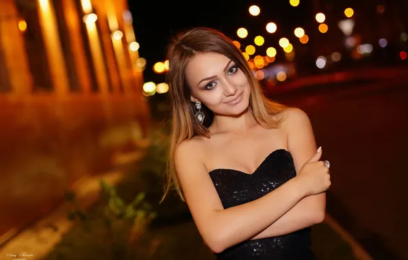 Девушка, милая, модель, Улыбка, Обои, Портрет, шатенка, красивая