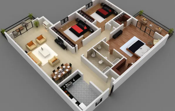 House, apartment, flat