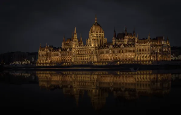 Река, Парламент, Венгрия, Будапешт, Дунай