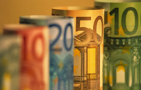 Картинка макро, евро, Деньги, валюта, money, euro
