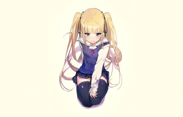 Девушка, блондинка, сидит, Saenai Heroine no Sodatekata, Как Из Обычной Девушки Воспитать Героиню