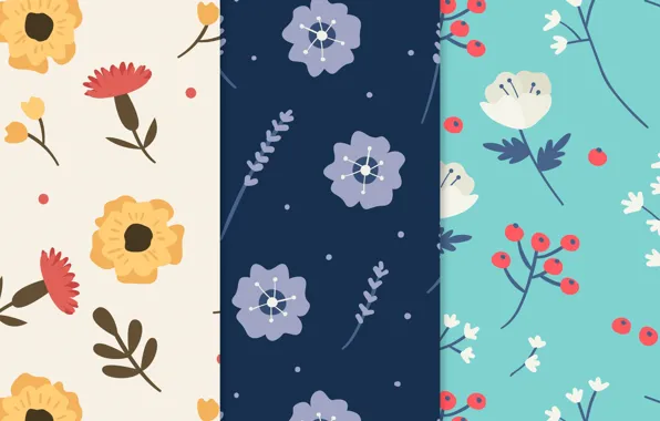 Белый, цветы, синий, фон, голубой, текстура, patterns, flowers