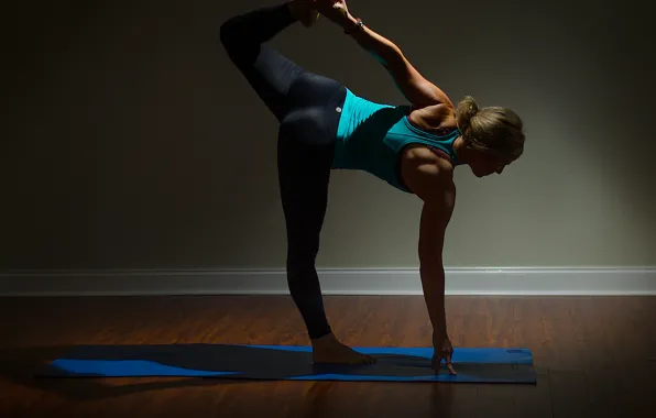 Woman, stretching, yoga pose