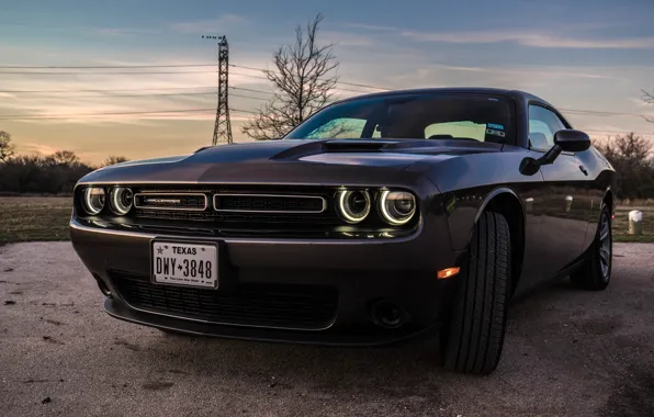 Картинка Dodge, Challenger, Black, Texas