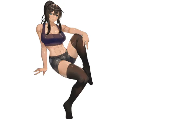 Girl, hot, anime, brown, pretty, babe, cute, fitness