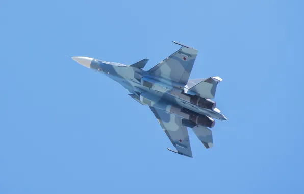 Полет, крылья, истребитель, российский, многоцелевой, двухместный, Су-30СМ