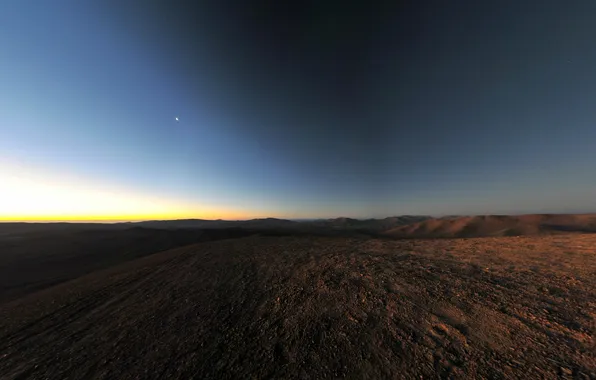 Картинка небо, закат, Чили, плато