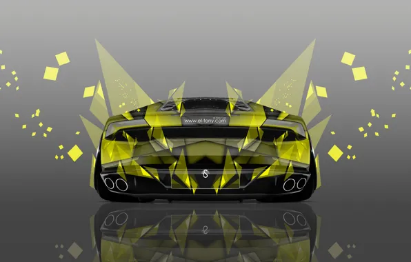 Картинка Lamborghini, Желтая, Обои, Art, Абстракт, Photoshop, Фотошоп, Abstract