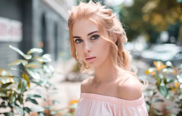 Картинка девушка, портрет, веснушки, Александр Шацких