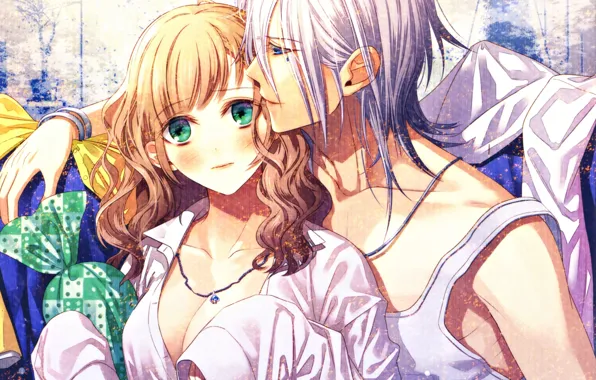 Майка, подушка, браслет, рубашка, двое, amnesia, ikki, heroine