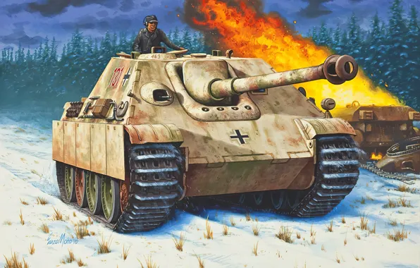 Германия, Jagdpanther, Истребитель танков, CАУ, Sd. Kfz. 173
