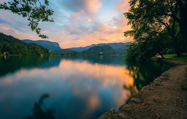 Картинка озеро, красота, Lake Bled