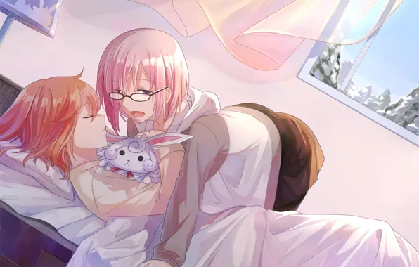 Спит, двое, спальня, персонажи, Fate / Grand Order, Судьба великая кампания
