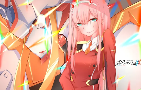Девушка, блеск, 002, Darling In The Frankxx, Милый во Франксе, Zero Two, франкс, Стрилиция
