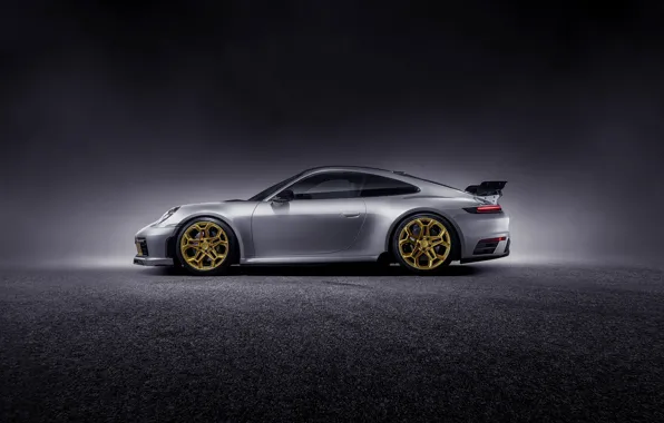 911, Porsche, вид сбоку, Carrera, TechArt, 992, 2019