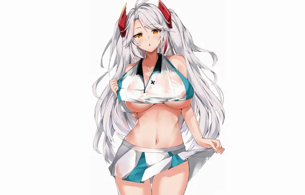 Girl, sexy, cleavage, long hair, boobs, anime, beautiful, pretty