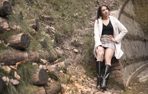Картинка взгляд, девушка, поза, ножки, Nadia