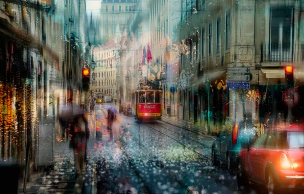 Картинка дождь, Португалия, Лиссабон