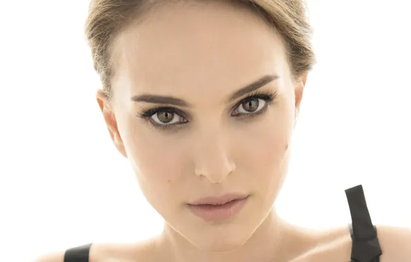 Глаза, взгляд, поза, портрет, макияж, актриса, Natalie Portman, Натали Портман