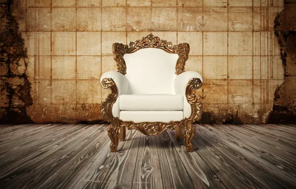 Картинка wood, Armchair, white leather