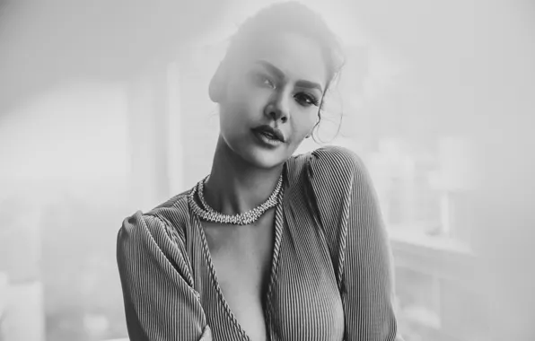 Картинка girl, hot, sexy, cleavage, beautiful, model, beauty, lips