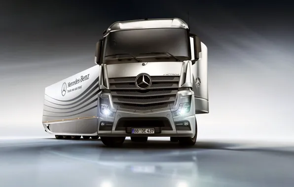 Mercedes, тягач, фура, mp4