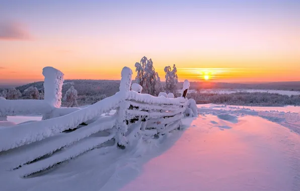Картинка зима, солнце, снег, природа, фон, обои, wallpaper, широкоформатные