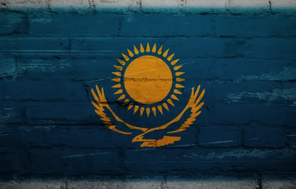 Картинка стена, флаг, texture, казахстан