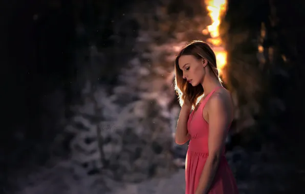 Картинка девушка, свет, фон