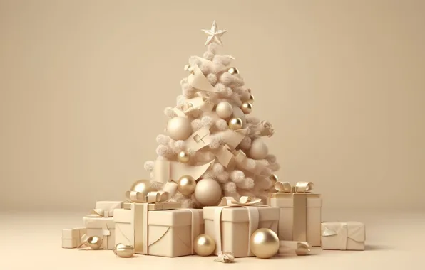 Картинка шары, елка, Новый Год, Рождество, подарки, new year, happy, Christmas