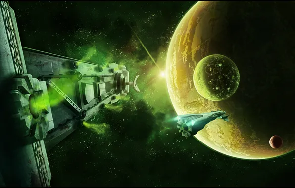 Stars, planets, spaceships, toxic waste transport