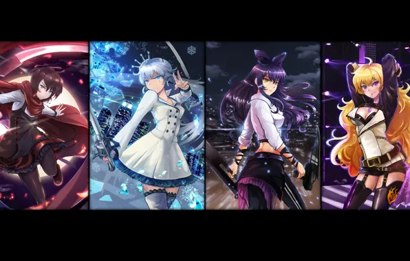 Girl, sword, weapon, anime, blade, bishojo, RWBY, japonese