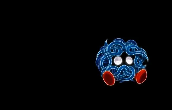 Картинка покемон, pokemon, неоновые линии, танжела, tangela