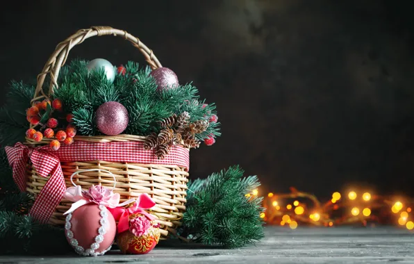 Картинка украшения, Новый Год, Рождество, подарки, christmas, balls, wood, merry