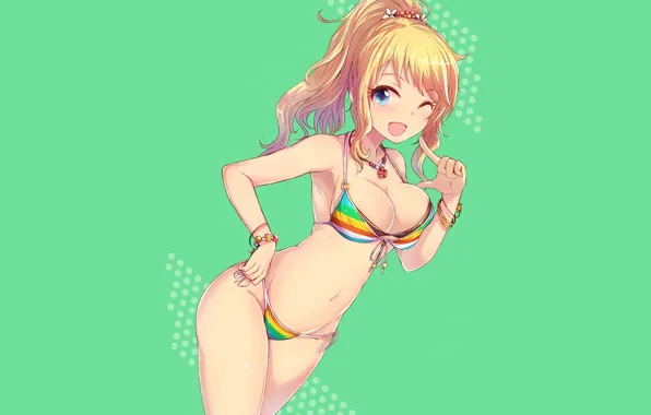 Girl, sexy, cleavage, long hair, boobs, anime, beautiful, pretty