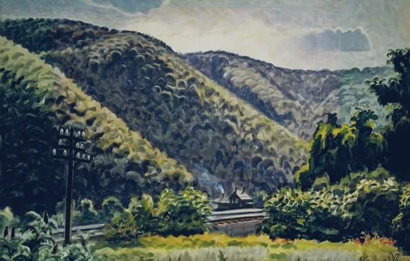 Картинка 1939-41, Charles Ephraim Burchfield, Late Afternoon in the Hills
