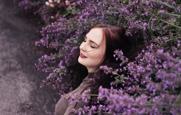 Girl, Flower, Smile, Women, Happy, Victoria Sereda