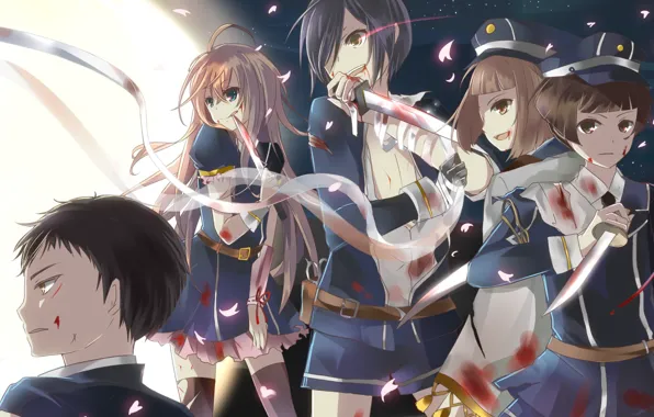 Аниме, арт, персонажи, Touken Ranbu