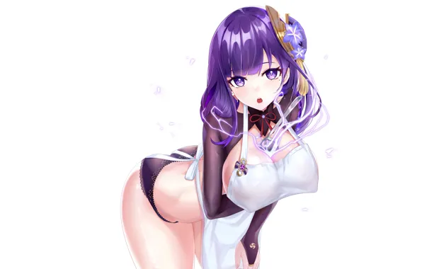 Girl, sexy, lingerie, pantsu, cleavage, panties, erect nipples, long hair