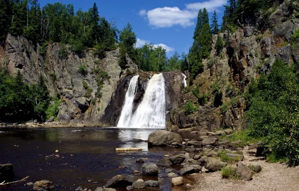 Природа, парк, фото, водопад, Миннесота, minnesota