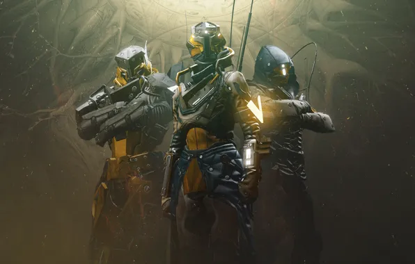 Дым, солдаты, броня, трио, Destiny 2, Destiny 2: Shadowkeep