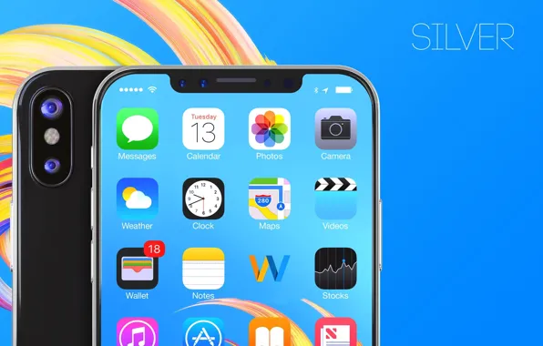 Apple, iPhone, silver, photos, hi-tech, smartphone, tecnology, iPhone X