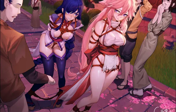 Genshin impact, raiden shogun, yae miko