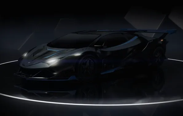 Авто, Lamborghini, Машина, Car, Render, Суперкар, Night, Aventador