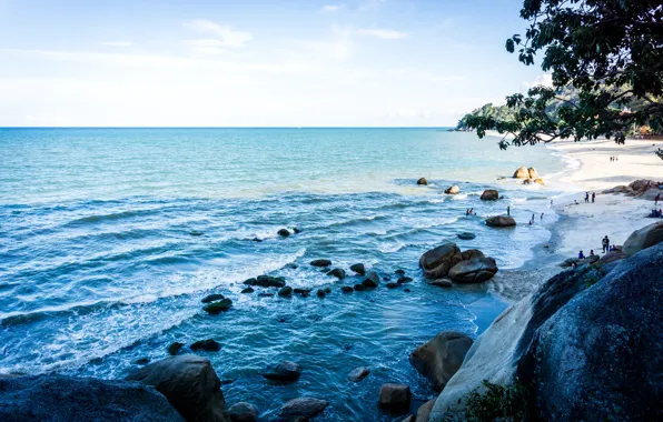 Скачать обои sea, blue, malaysia, relaxing, kuantan, teluk, cempedak ...