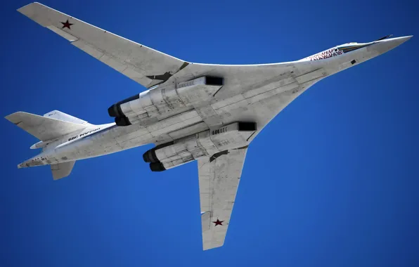 Картинка Россия, бомбардировщик, ракетоносец, стратегический, ввс, Ту-160, белый лебедь, Blackjack