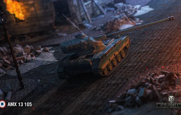 Город, огонь, игра, франция, танки, wot, мир танков, World of Tanks