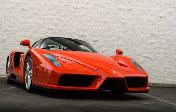 Картинка Ferrari, red, wall, supercar, Enzo