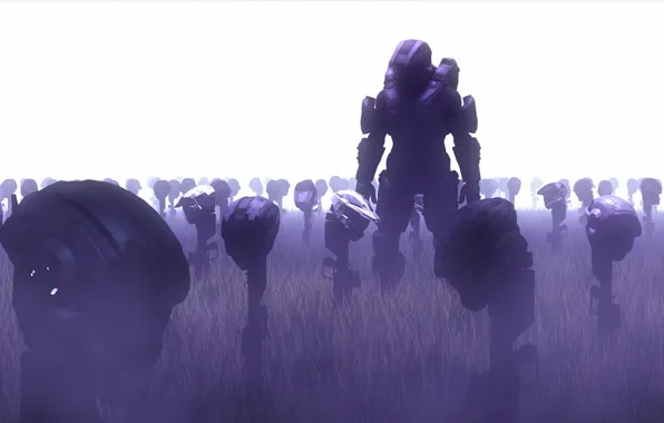 Кладбище, шлем, halo, spartan, master chief, John-117